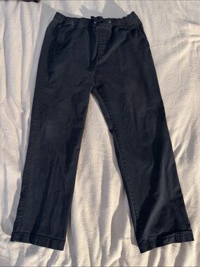GAP Men's Large Black Drawstring Chinos